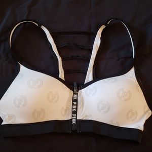 Pink Victoria's secret sports bra